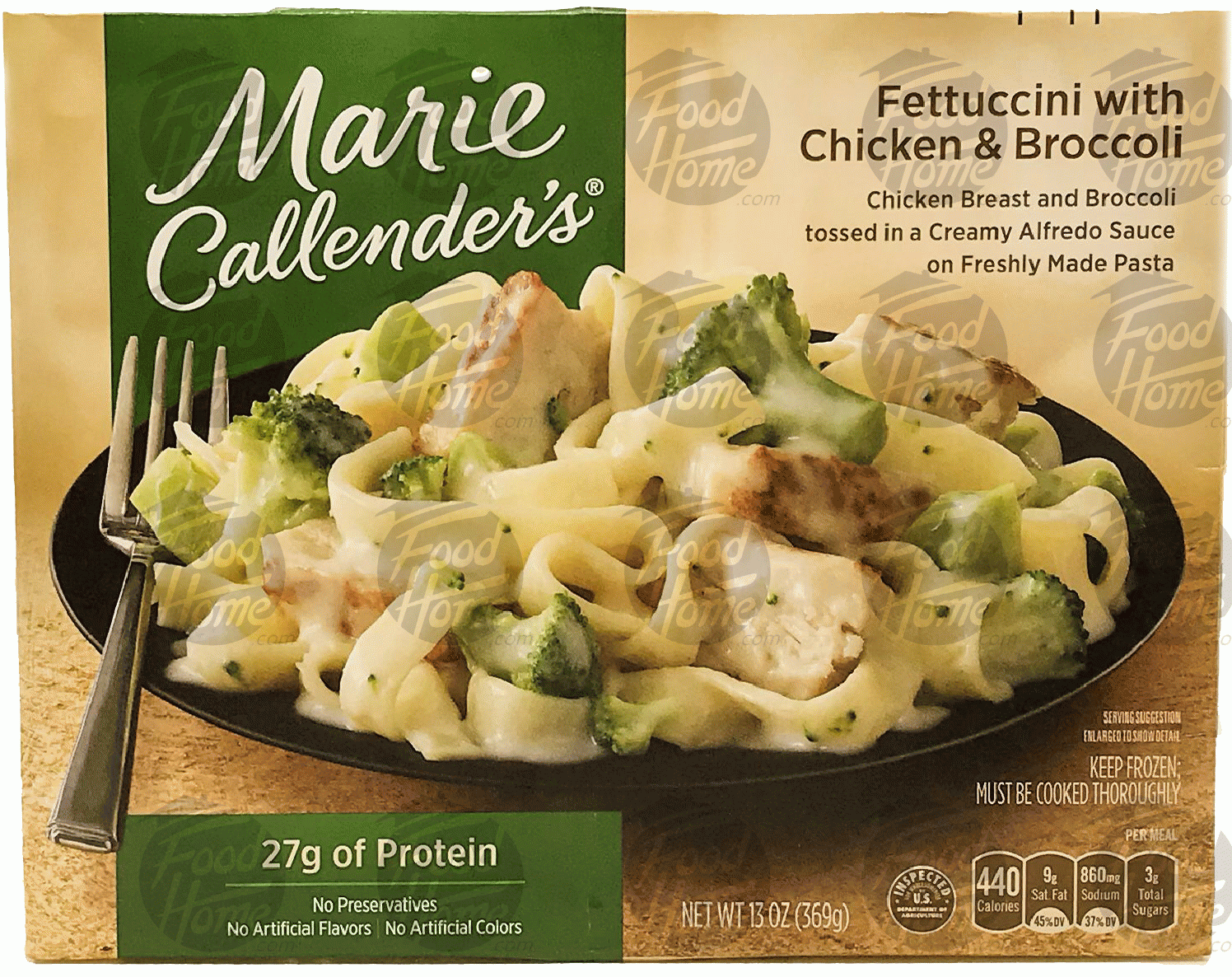 Marie Callender's  fettuccini with chicken and broccoli tossed in a creamy alfredo sauce Full-Size Picture